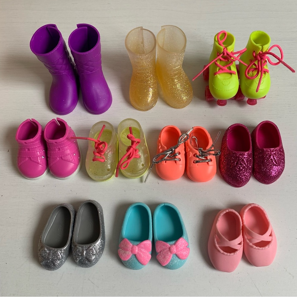 Glitter Girls Doll Footwear Boots Shoes Lot of 10 Pairs Battat